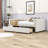 Longway Twin Upholstered Daybed with Ergonomic Design Backrest and 2 Drawers-208102951