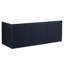 Meuble-lavabo de 48 po sans lavabo pour petite salle de bain - charnière de porte à fermeture en douceur, armoire murale en contreplaqué bleu marine avec espace de rangement spacieux