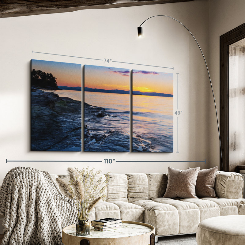 «Serene Lake Champlain» sur toile, H 48 po x l 74 po