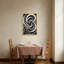 Motif abstrait en spirale noir et blanc-2121954234