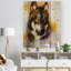 « brown loup illustration », peinture en brun/jaune-21972169-35122302