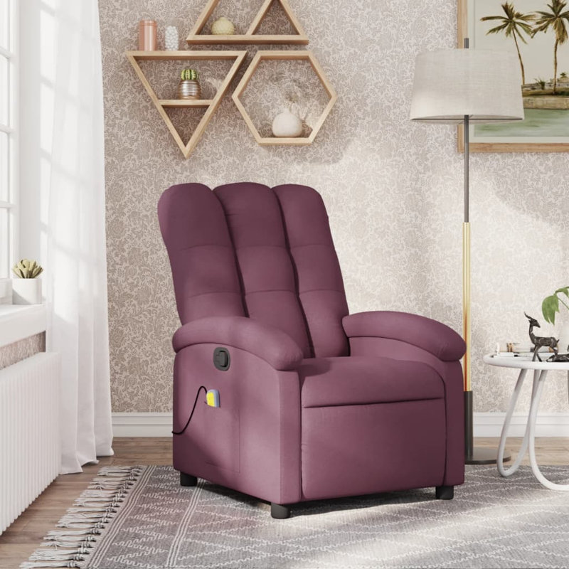 Fauteuil de massage inclinable, Tissu noir, Manual
