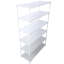 Étagère grillagée en métal à 6 niveaux avec capacité de 6 000 lb NSF, support de rangement réglable robuste avec roulettes et doublure de tablette pour support utilitaire en acier de qualité commerciale, blanc - H 84 po x L 48 po x P 20 po