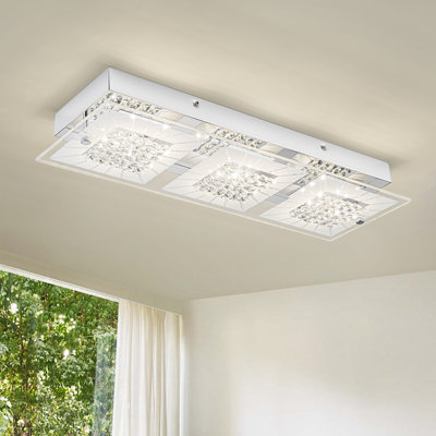 18 Inch Led Ceiling Light Flush Mount Light Fixture Crystal Ceiling Lights Ceiling Light Fixtures Ceiling Mount 