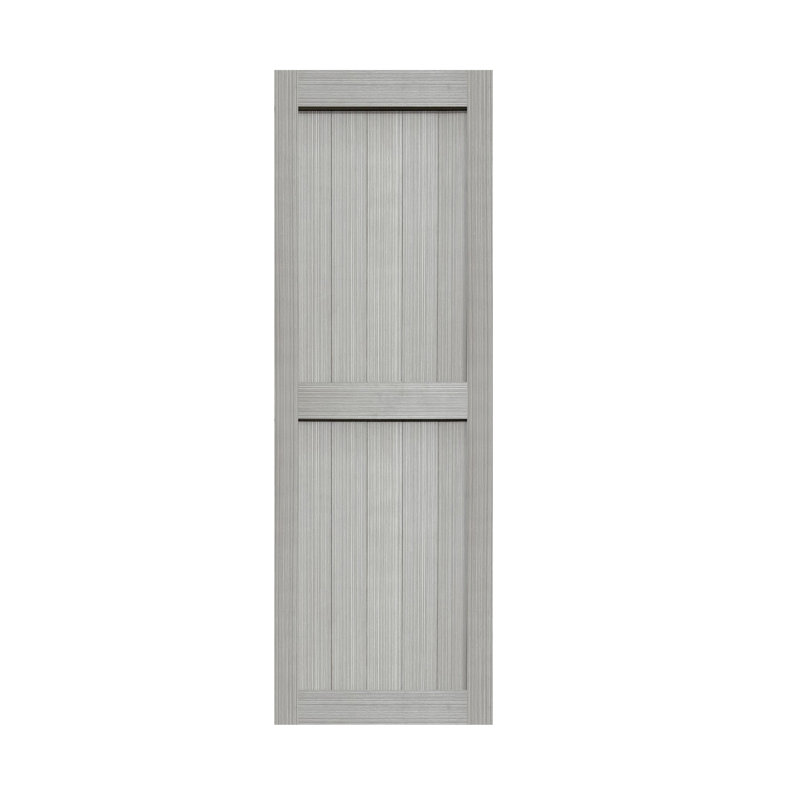 Porte de grange en panneau de fibres à densité moyenne, plaque de porte de grange solide recouverte d'une surface en PVC imperméable, assemblage simple, porte seulement