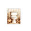 Art mural en toile orange orange et blanc rustique sans cadre 20 po x 24 po
