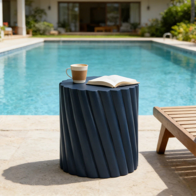 Tables de patio multifonctionnelles, Mgo 16,02 po, cannelées modernes pour balcon