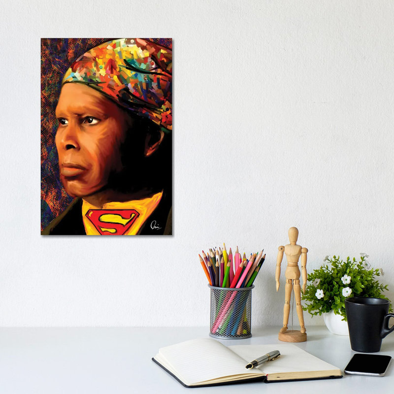 Harriet Tubman Superhero 1 Piece Wall Art on Canvas, 20.32 cm H x 30.48 cm W, Wrapped Canvas