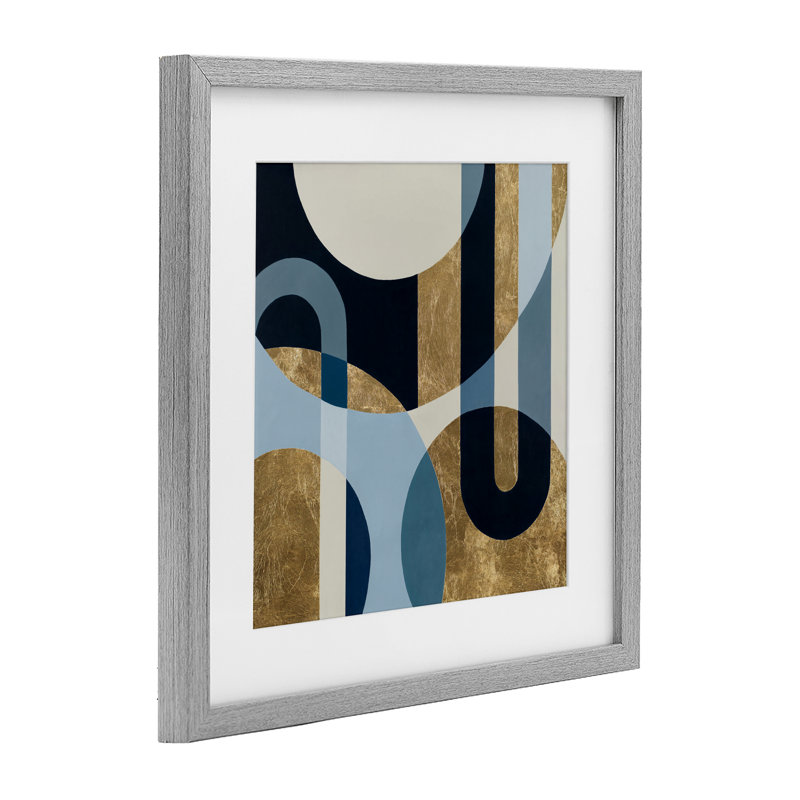 «Earthly Shapes & Arches», reproduction sous verre encadrée, design par Max Maxx, Cadre de ferme gris, H 13 po x l 13 po
