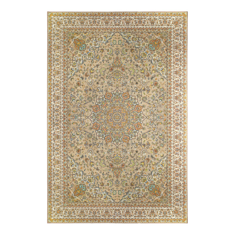  Tapis lavable rectangulaire Daniala Kenya beige 6 pi x 9 pi