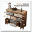 Commode d'appoint avec 7 tiroirs et 2 armoires