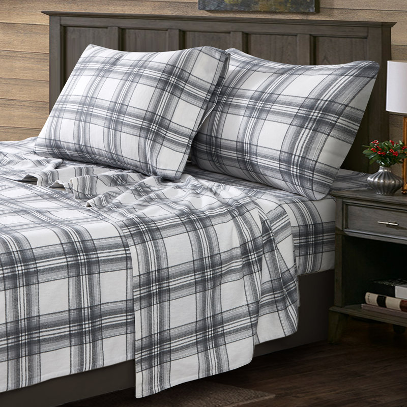 Ensemble de draps en flanelle, Ensemble de draps pour lit simple avec deux taies 