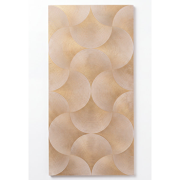 Gold Pattern Etched Marble Tile