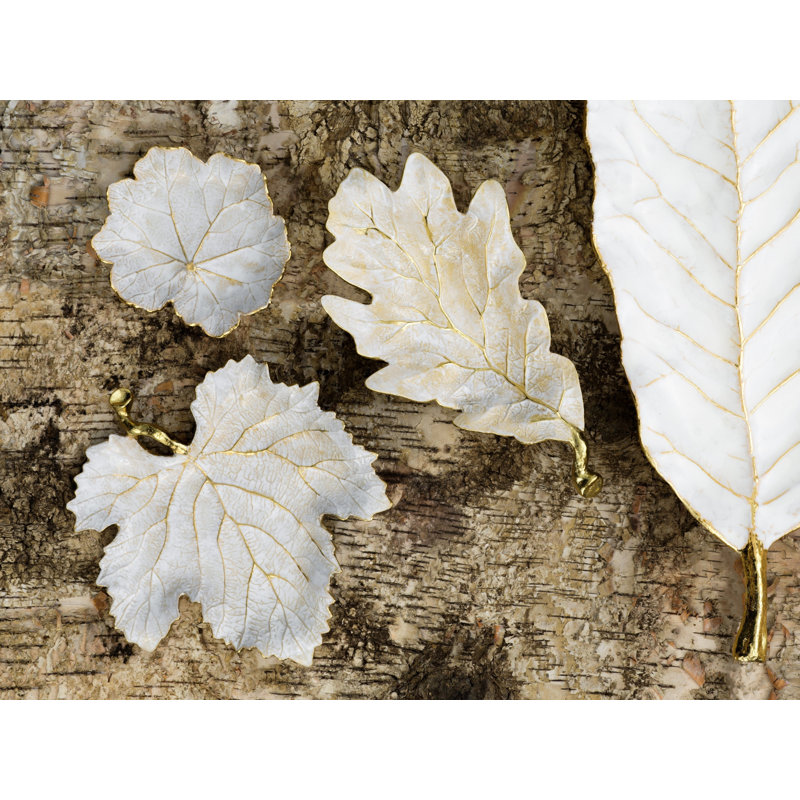 Winter Leaves Red Oak Dish