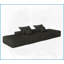 Canapé modulaire moderne en chenille scintillant 4 pièces avec 2 repose-pieds - aucun assemblage requis, idéal pour les salons