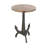 Bruce Metal Anchor Side End Black Accent Table with Brown Wood Top