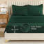 Ensemble d'édredon pour grand lit Andency vert foncé - 7 pièces Ensembles d'édredon pour grand lit, ensemble de lit léger uni avec édredon, draps, taies d'oreiller et taies décoratives-124612820-124612830