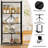 Metal Folding Storage Shelving Unit, 5 Tier Storage Rack for Kitchen, Laundry Room, Garage & Basement