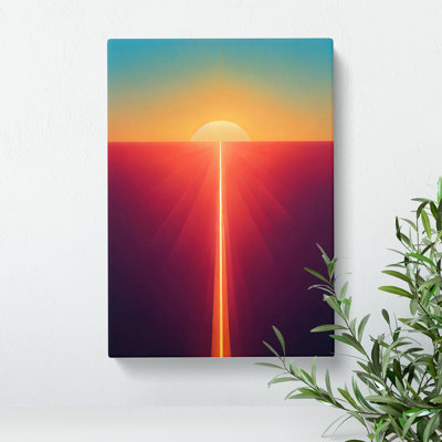 Awesome Sunset View Abstract - Wrapped Canvas