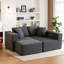 Canapé modulaire 91,1 po sans assemblage modulaire sans compression avec repose-pieds amovible-129990779