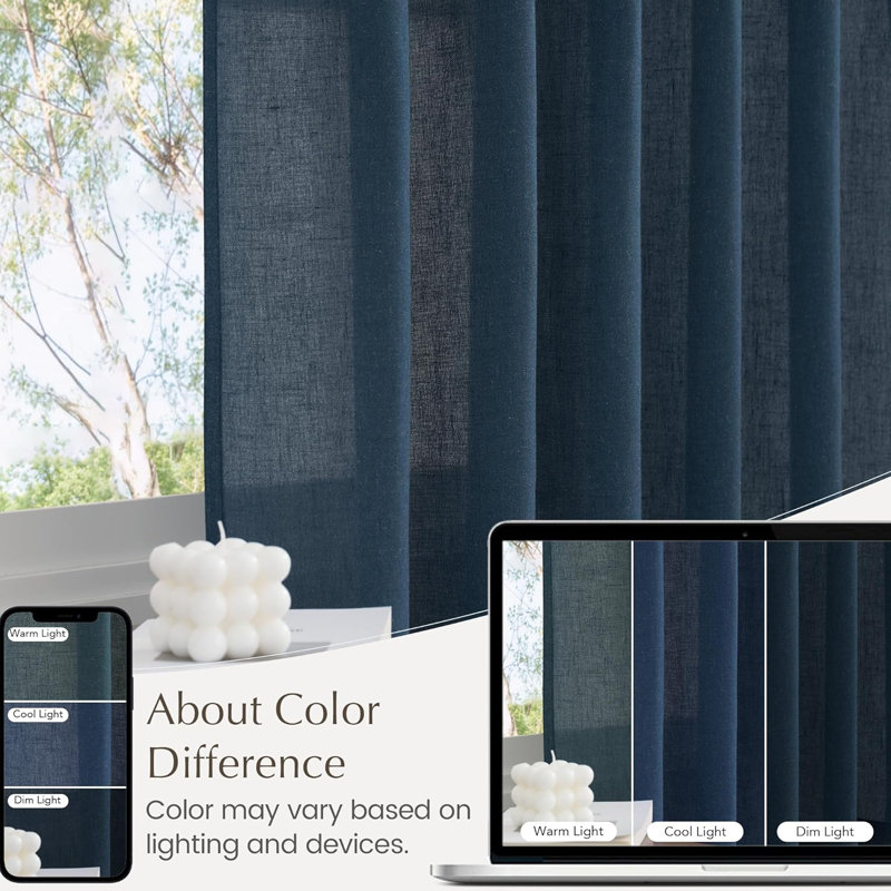  Kitchen Curtains for Small Windows 2 Tier Panels Back Tab Pocket Burlap Linen Sheer Cafe Curtain for Bathroom Cabinet,Farmhouse Window Covering