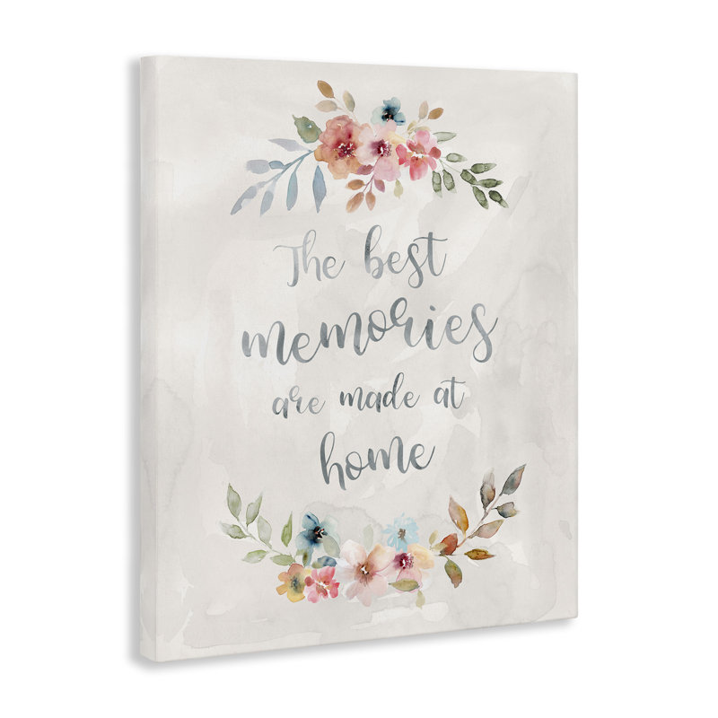 «Best Memories at Home», art mural sur toile par Carol Robinson, H 20 po x l 16 po