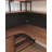 Solid Wood L-Shaped Desk Integrated with Bookcase and Bookshelf-1678190236