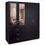 Modern 4 Door 3 Drawer Mirrored Wardrobe with Hanging Rail for Bedroom Storage & Organisation