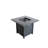 Sarnoff Square Steel Propane Smokeless Fire Pit Table with Hidden Fuel Tank-1945251521