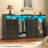 Wrought Studio™ Black Dresser for Bedroom with Hanging Rack Dresser for Closet,4 Drawer Dresser with LED Lights & Charging Station, All Wooden Dresser 47.2 W x 46 H x 15.8 D