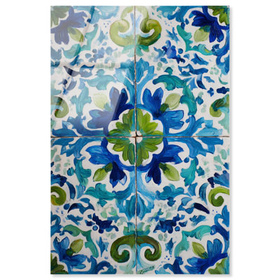 «Lime Flourish», reproduction d'art acrylique côtière par Art Remedy, prête à être accrochée, 36 x 54