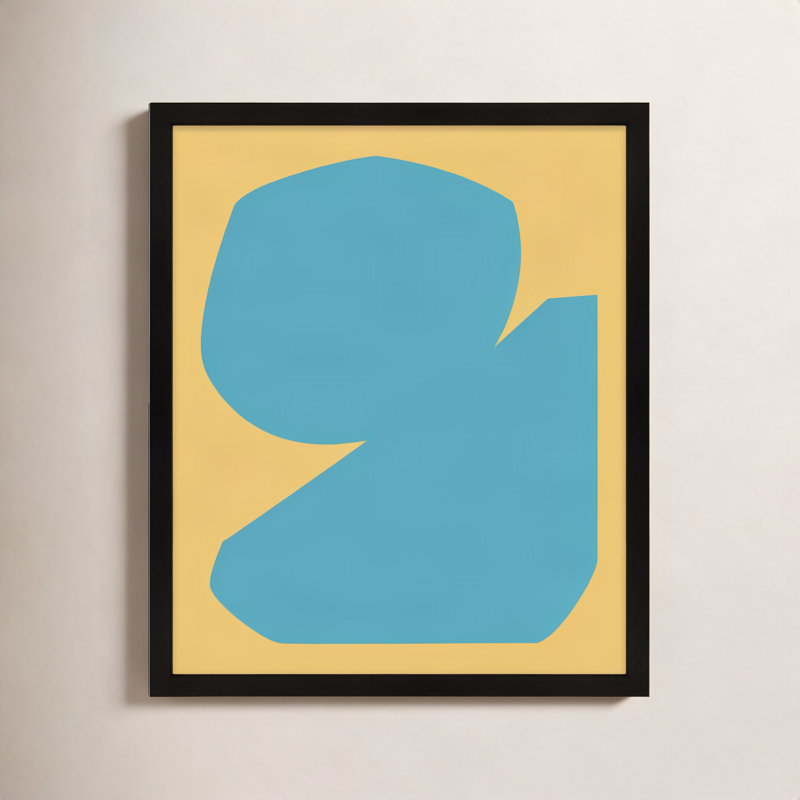 «Blue Study 2» par Michael Kempen - reproduction d'un seul cadre, H 38 po x l 30 po x P 1,25 po, Cadre noir