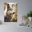 Sérénité Lupine Art Mural Contemporain Chien Loup Forêt de Fleurs-20997689