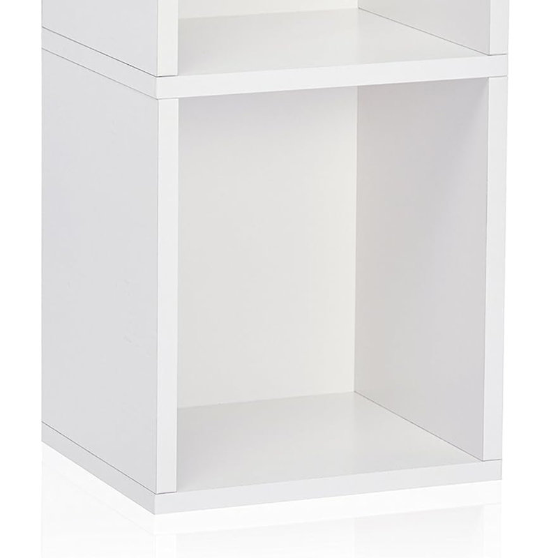 Bibliothèque de rangement à 2 tablettes Parman, noyer royal, Blanc