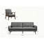 Modern Upholstered Living Room Set With Wooden Armrests & Convertible Backrest-1652650485-1652650483