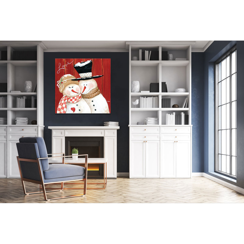« frosty love », peinture, H 24 po x l 24 po x P 1,5 po, Toile tendue