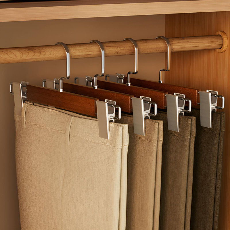 Cintres de luxe en bois - Solution complète pour garde-robe, 5