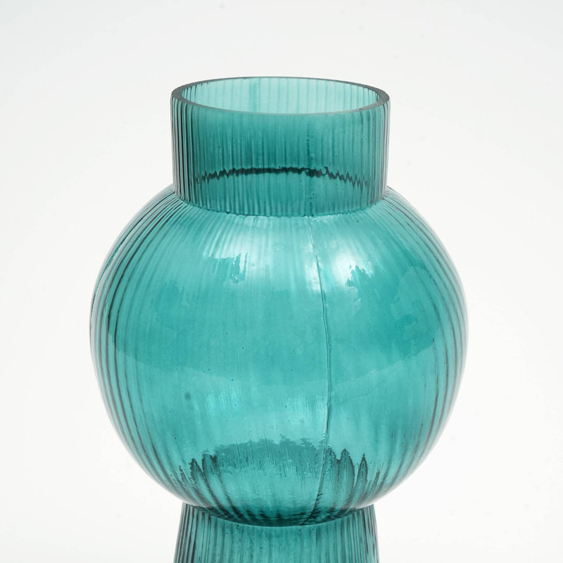 Vase | Modern Funnel Flare Glass Vase | Elegant Contemporary Home Decor Accent |  5x10" , 10"