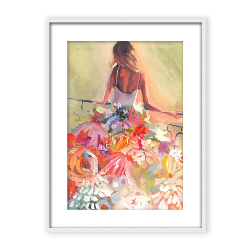 Nature Inspired Blossom Reverie: The Enigmatic Backdrop, Black, 24" H x 16" W x 1.125" D, Framed Print