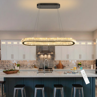Modern Dining Table Led Chandelier Crystal