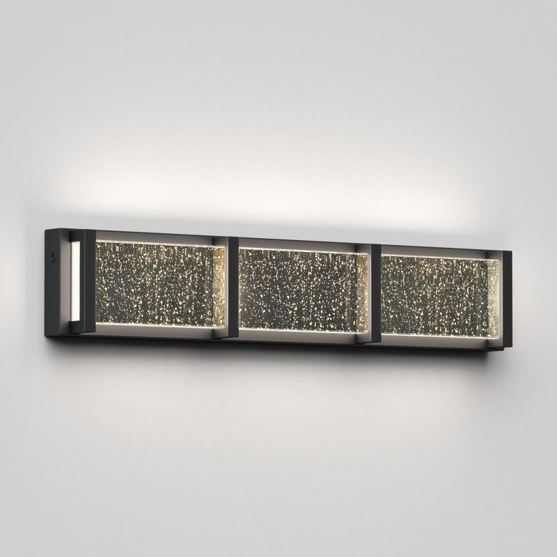 Éclairage de salle de bain 1 lumière DEL à intensité variable, Noir
