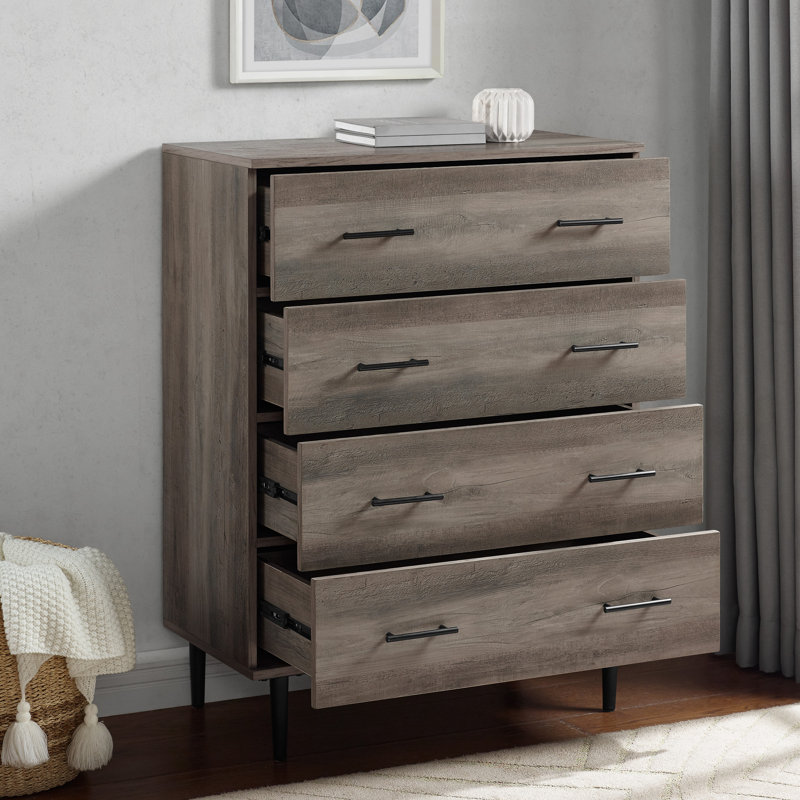 Cambi 30'' W 4 - Drawer Dresser, Gray Wash/Gray Wash