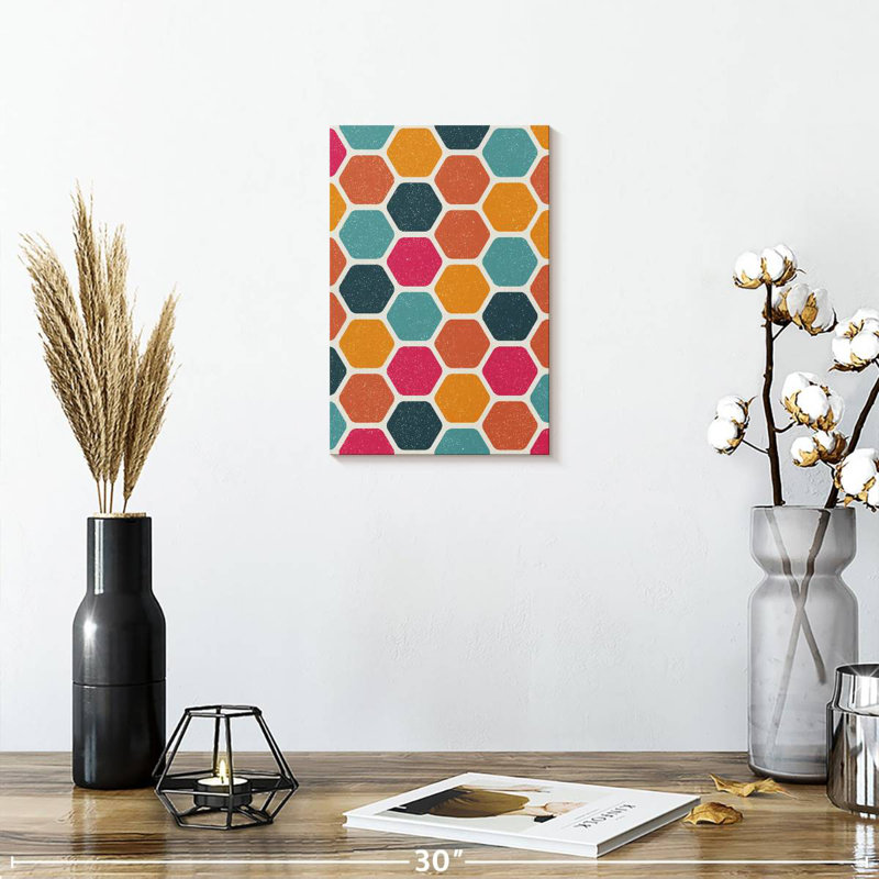 Motif hexagonal Avery Mid-Century, H 12 po x l 8 po