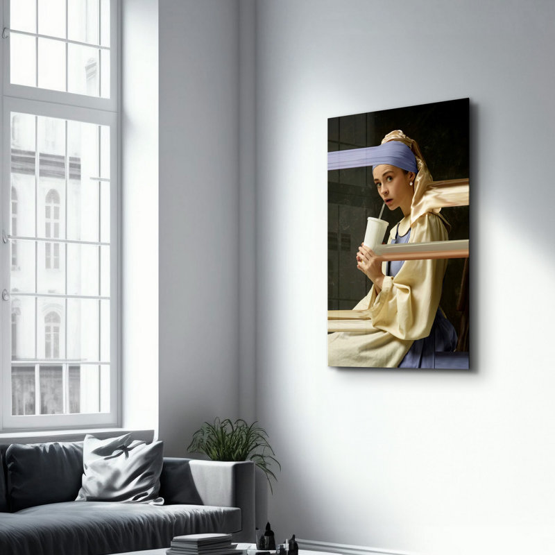 Elegant Tempered Glass Wall Art Painting, 18.1 x 28.3 inches | 100% Tempered Glass, Thickness: 0.16 inches | UV Printed for Vibrant Colors & Durability | Perfect for Home Decor & Modern Aesthetics