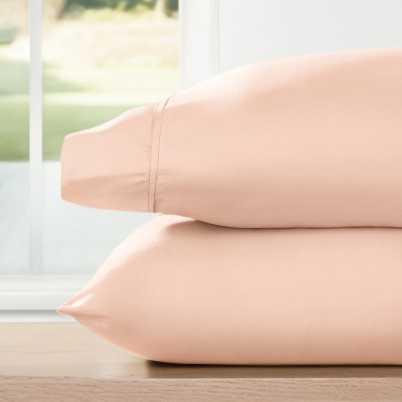 Ensemble de 2 taies d'oreiller en microfibre ultra douce, Taie d'oreiller très grande, Rose
