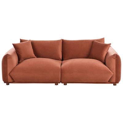LUVOS 3 Seater Velvet Sofa
