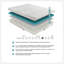 Matelas en mousse viscoélastique imprégnée de gel de 10 pouces, ferme, blanc, matelas dans une boîte