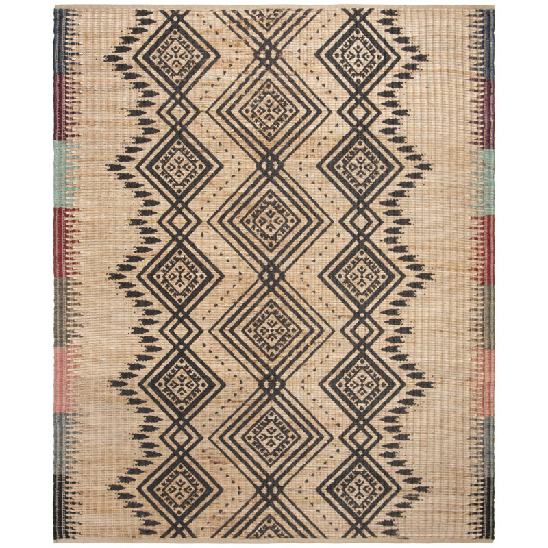 Arria Hand Woven Jute, Cotton Southwestern Rug, Rectangle 8' x 10'