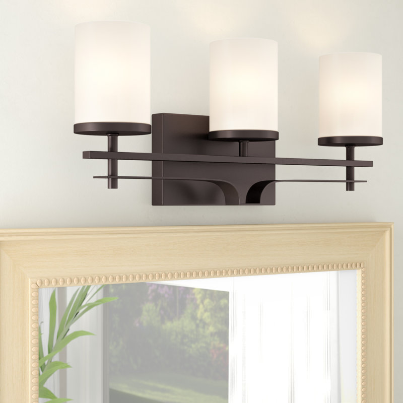 Éclairage pour salle de bain 3 lumières Savton House Colton en bronze anglais, Bronze