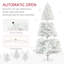 Arbre de Noël artificiel ouvert 6 pi, arbre de Noël non éclairé avec 1000 branches et base en acier